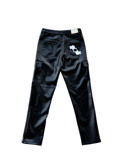 "Definitiv3" Leather Cargo Pants